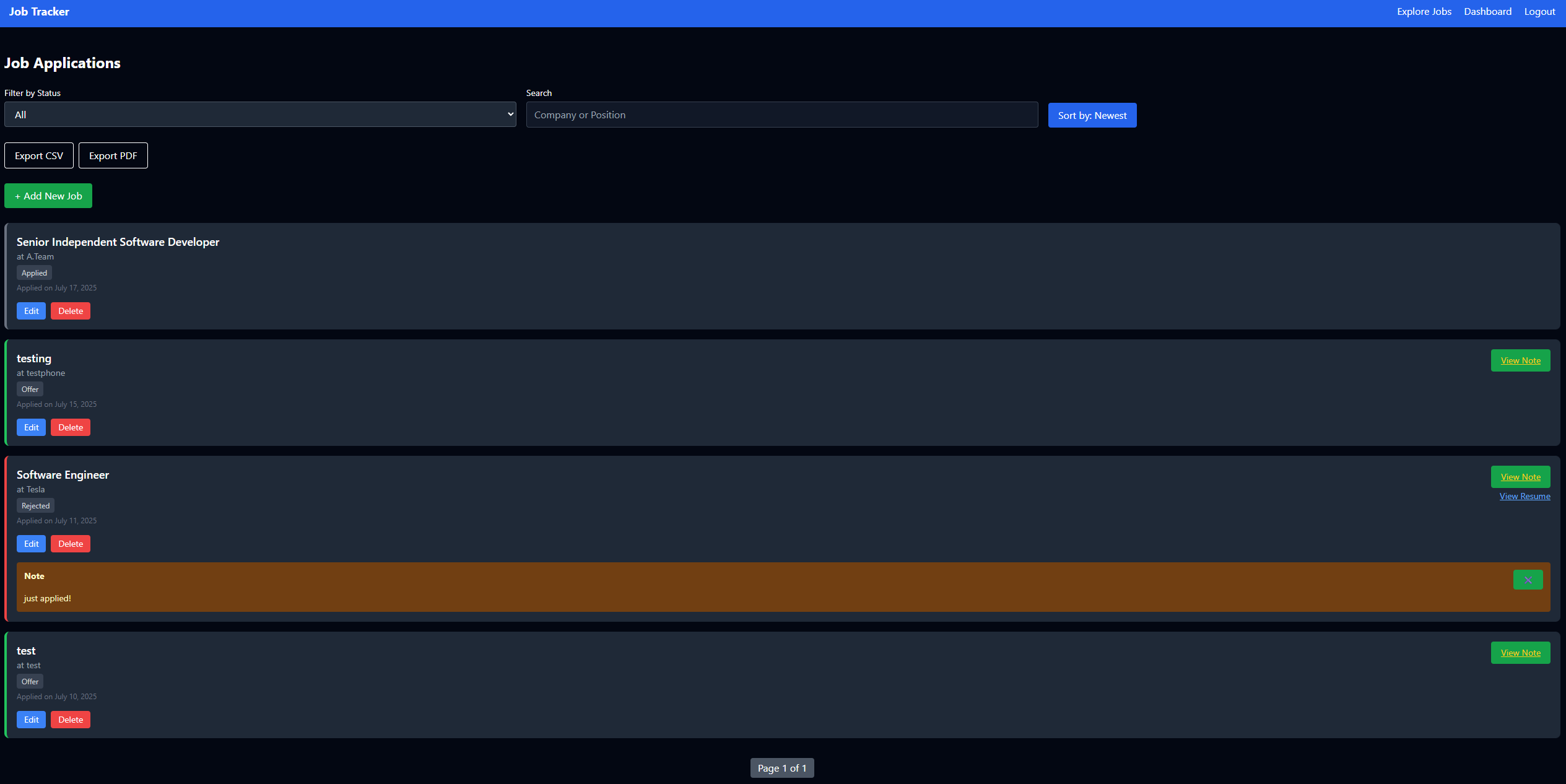 Jovira - Job Tracker Platform